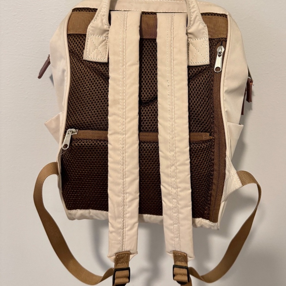 Anello Circle Lightweight Backpack Tan Multi-Pock… - image 4